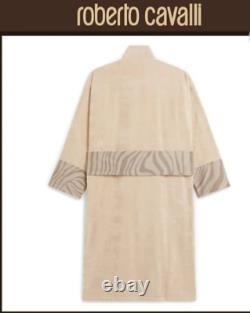 ROBERTO CAVALLIMADE IN ITALYMACRO ZEBRAGETerry towel bathrobe XX LgNWTBox