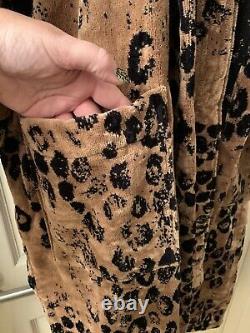 ROBERTO CAVALLI Hooded Bathrobe Gown Terry Cotton Leopard UNISEX XL VERSACE