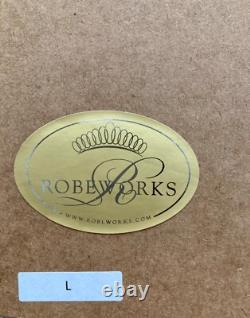 ROBEWORKS Luxury Spa Robe -Men's- Black & Charcoal SZ-L NIB