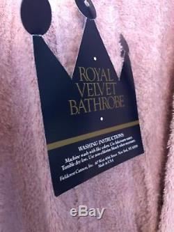 ROYAL VELVET Terry Cloth Bathrobe Spa Wrap Blush Rose Women's One Size USA NEW
