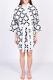 RRP275 OFF-WHITE HOME Terry Bath Robe Size S/M Arrow Logo Pattern 3/4 Sleeve