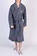 RRP280 OFF-WHITE HOME Arrow Logo Bath Robe Size S / M Grey Belted Made in Italy
