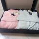 Ralph Lauren Pair Bathrobe Blue Pink Gown Coat Cotton 100% Size M