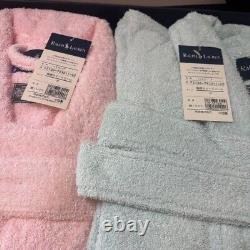 Ralph Lauren Pair Bathrobe Blue Pink Gown Coat Cotton 100% Size M