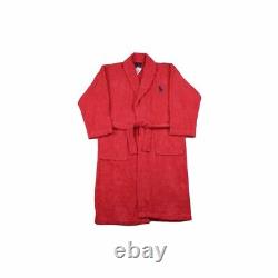 Ralph Lauren Polo Peignoir Playtk Bath Robe Dressing Gown Red / S