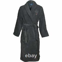 Ralph Lauren Shawl Collar Men's Bathrobe with Luxury Towelling, Dark Slate