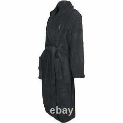 Ralph Lauren Shawl Collar Men's Bathrobe with Luxury Towelling, Dark Slate