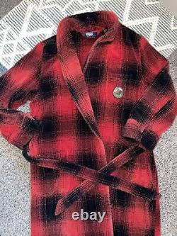 Rare Polo Ralph Lauren Sportsman terry Cotton Heavy Bath robe Large