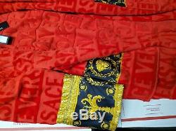 Red And Gold Versace Baroque Bath Robe L