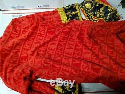 Red And Gold Versace Baroque Bath Robe L