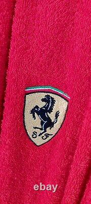 Red Ferrari Bathrobe with Black Accents Adult Sizes M