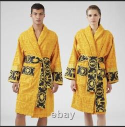 Red Versace Baroque Bath Robe Medium