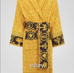 Red Versace Baroque Bath Robe Medium