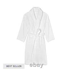 RiLEY Home LUXURY Luxe Plush Terry White Bath Robe Terrycloth, Size Large