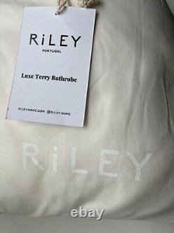 RiLEY Home LUXURY Luxe Plush Terry White Bath Robe Terrycloth, Size Medium