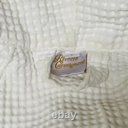 Rivolta Carmignani Bath Robe White Cotton Waffle Weave Spa Dressing Gown New