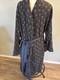 Robert Graham Mens S/M Gray Skeleton Robe Belted Bathrobe