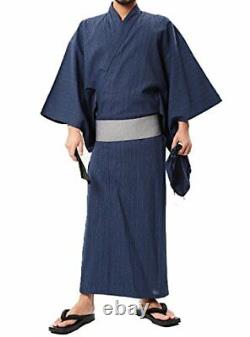 (Rochelle) roshell Men's yukata 5-piece set bathrobe belt geta cloth ba