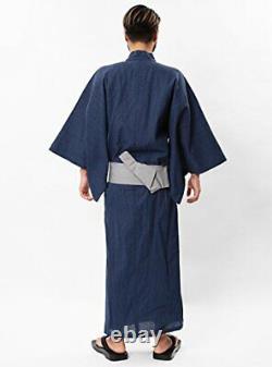 (Rochelle) roshell Men's yukata 5-piece set bathrobe belt geta cloth ba