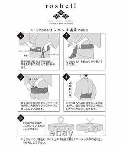 (Rochelle) roshell Men's yukata 5-piece set bathrobe belt geta cloth ba