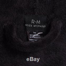 Ross Michaels Mens Hooded Robe Plush Shawl Kimono Bathrobe Black, XXL