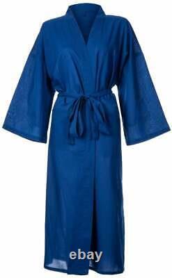 Royal Blue Cotton Bathrobe