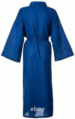 Royal Blue Cotton Bathrobe