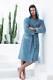 SEYANTE Men's 100% Turkish Cotton Luxury Hooded Terry Bathrobe Rice Weave Trim