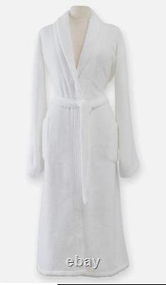 SFERRACANEDOCotton TerryBATHROBEunisexWHITEPortugalSMALLMSRP $250NWT