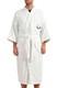 SFERRA Men's White 100% Cotton Belted Bathrobe ONE SIZE