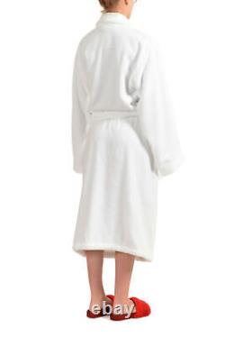 SFERRA Women's White Cotton Belted Bathrobe US M IT 42