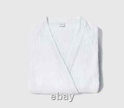 SNOWE Italy Unisex Size Large Essential White Cotton Waffle Honeycomb Robe. NEW