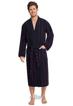 Schiesser Men's Bath Robe Dressing Gown 100% Co Size S M L XL XXL 3XL