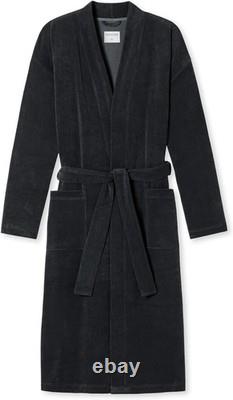 Schiesser Men's Bathrobe 125 cm Length-Light Terry Cloth Organic Cotton
