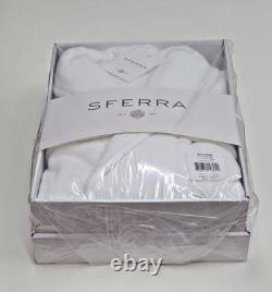 Sferra Milford 6290 Bath Robe S/M White 100% Cotton
