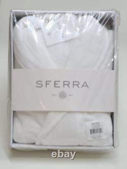 Sferra Milford 6290 Bath Robe S/M White 100% Cotton