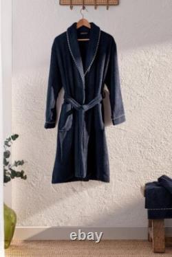 Shawl Collar Unisex 100% Cotton Bathrobe (L-XL) and Towel (50x90cm)