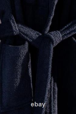 Shawl Collar Unisex 100% Cotton Bathrobe (L-XL) and Towel (50x90cm)