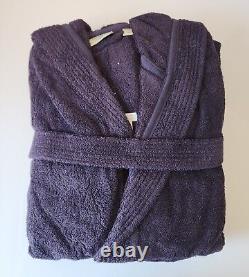 Shinola Hotel Detroit Adult Navy Cotton Bath Robe Dressing Gown One Size New