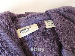 Shinola Hotel Detroit Adult Navy Cotton Bath Robe Dressing Gown One Size New