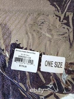 Shinola Hotel Detroit Adult Navy Cotton Bath Robe Dressing Gown One Size New