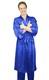 Silk Robe 100% Mulberry Silk Kimono Bathrobe 48 Inches Long Sodalite Blue