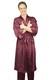Silk Robe Men's 100% Silk Mulberry Kimono Bathrobe 48 Inches Long Burgundy