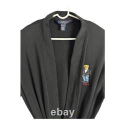 Size S/M Polo Ralph Lauren Bath Robe Embroidered Tuxedo Bear James Bond Men's