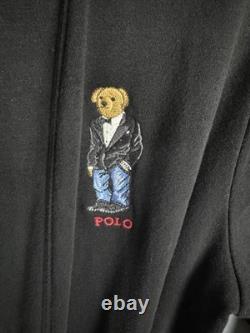 Size S/M Polo Ralph Lauren Bath Robe Embroidered Tuxedo Bear James Bond Men's