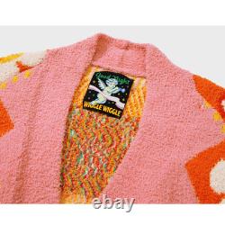 Sleep Warm Towel Robe Lounge Bathrobe Night Soft Cozy Gown Smile Cherry Argyle