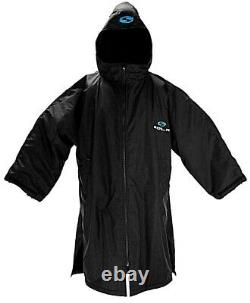 Sola Hooded Waterproof Surf Changing Drying Coat Robe Fleece Wetsuit Windproof S