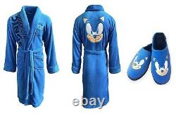 Sonic Bathrobe Dressing Night Gown & Slippers Class Of 91