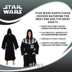 Star Wars Darth Vader Hooded Bathrobe for Men/Women One Size Fits Most Adults