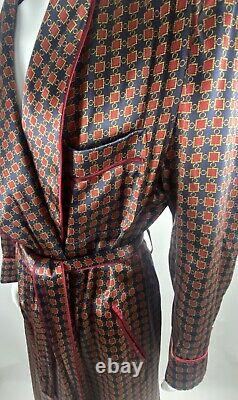 Stunning Vintage SULKA Silk Bathrobe Dressing Gown Orig. $1500 Size Large